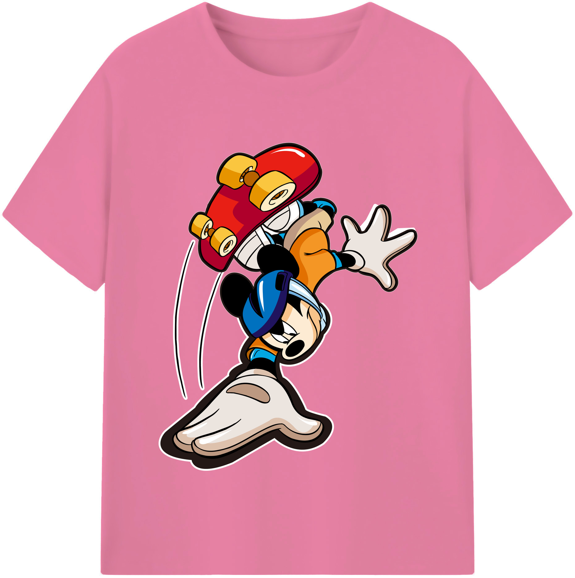 （画像用） ミッキーマウス Mickey Mouse 綿100％半袖Tシャツ（フロントプリント）
